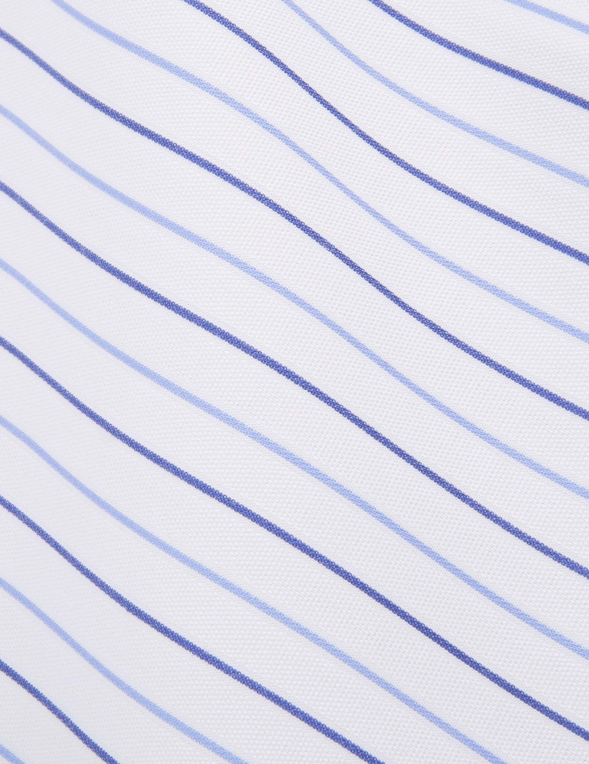 Unisex blue “Je t’aime” shirt  - Dobby - Figaret Collar