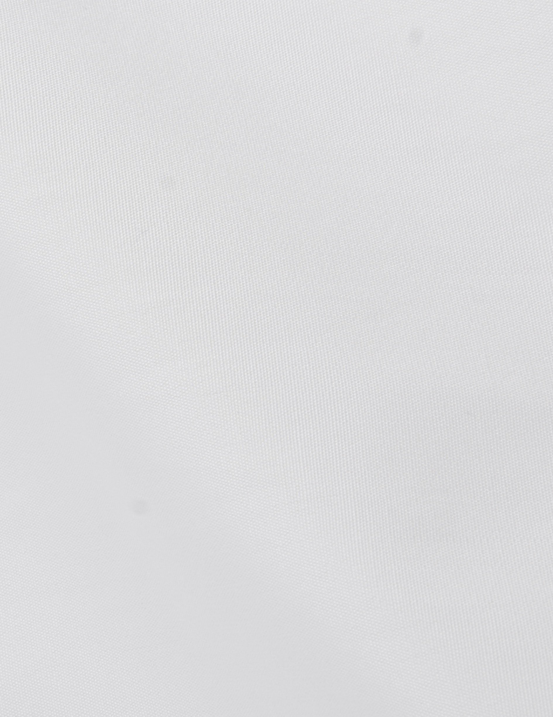 Semi-fitted white hidden buttons placket shirt - Poplin - Figaret Collar