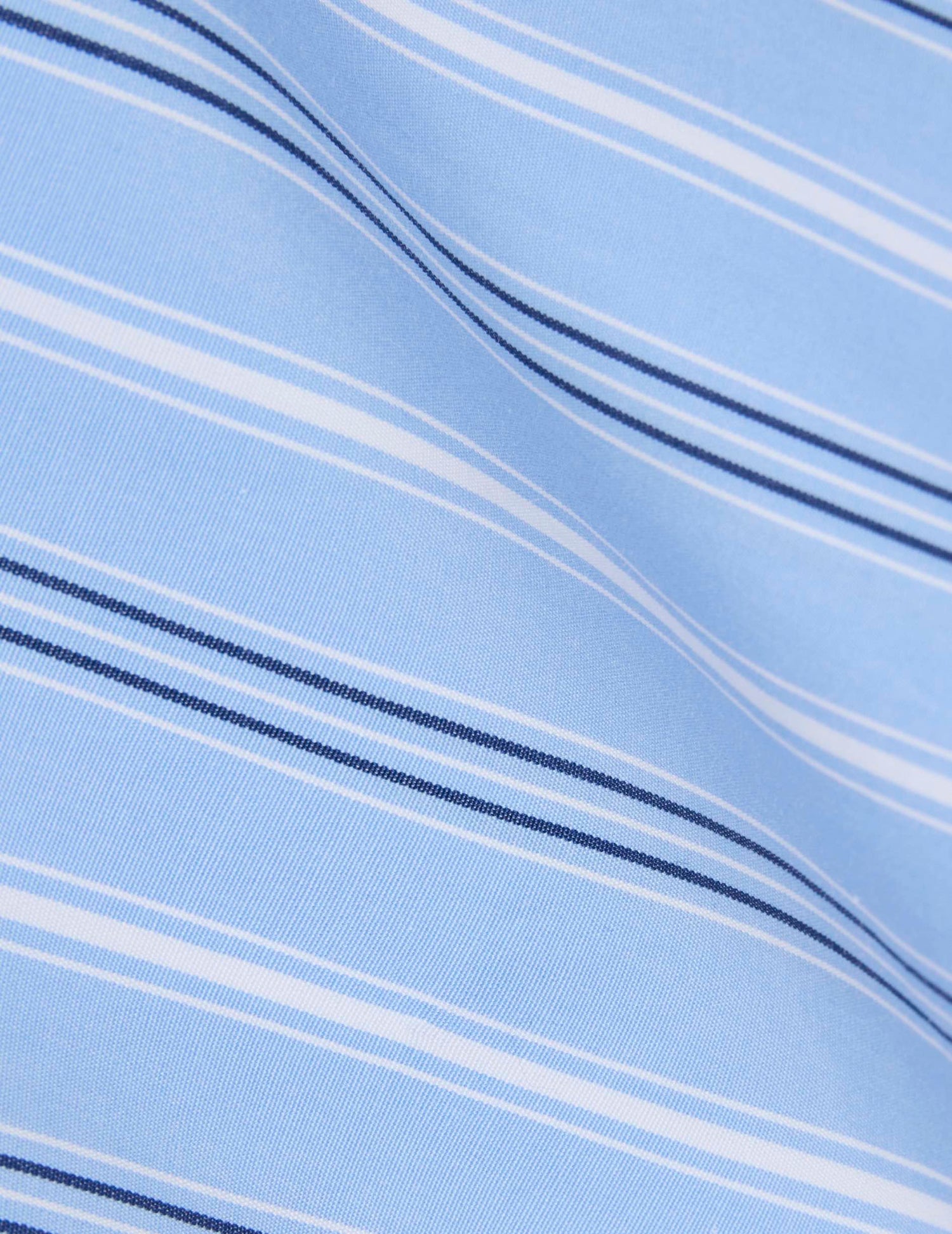 Semi-fitted striped light blue shirt  - Poplin - Figaret Collar#2
