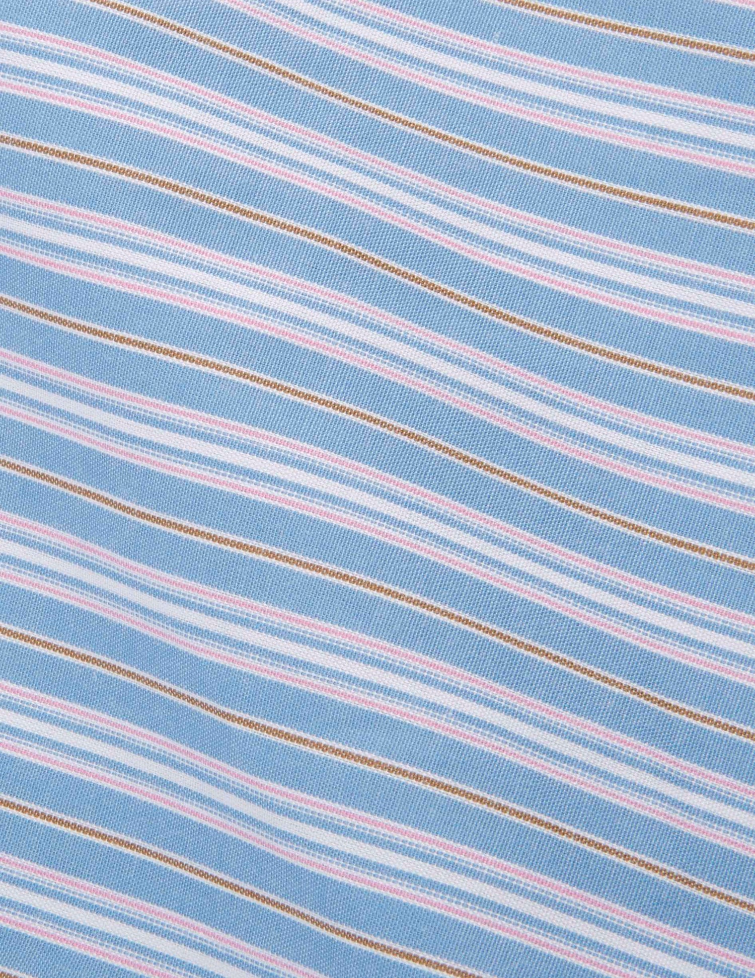 Semi-fitted striped blue shirt - Poplin - Figaret Collar#2