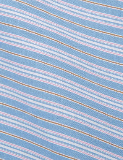 Semi-fitted striped blue shirt