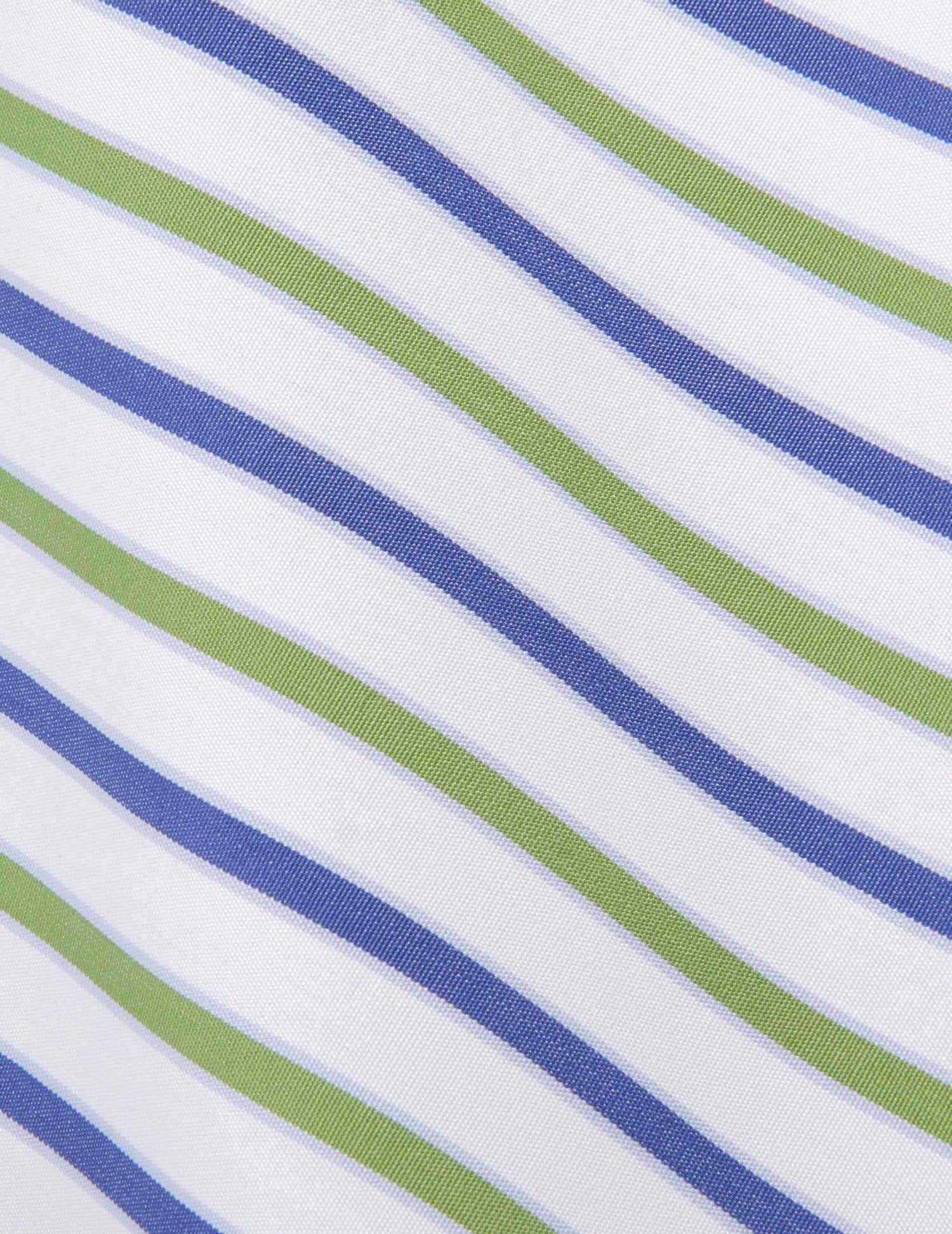 Semi-fitted striped green shirt  - Poplin - Figaret Collar#2