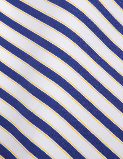 Semi-fitted striped blue shirt 