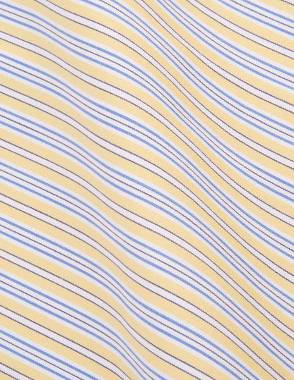 Semi-fitted striped yellow shirt