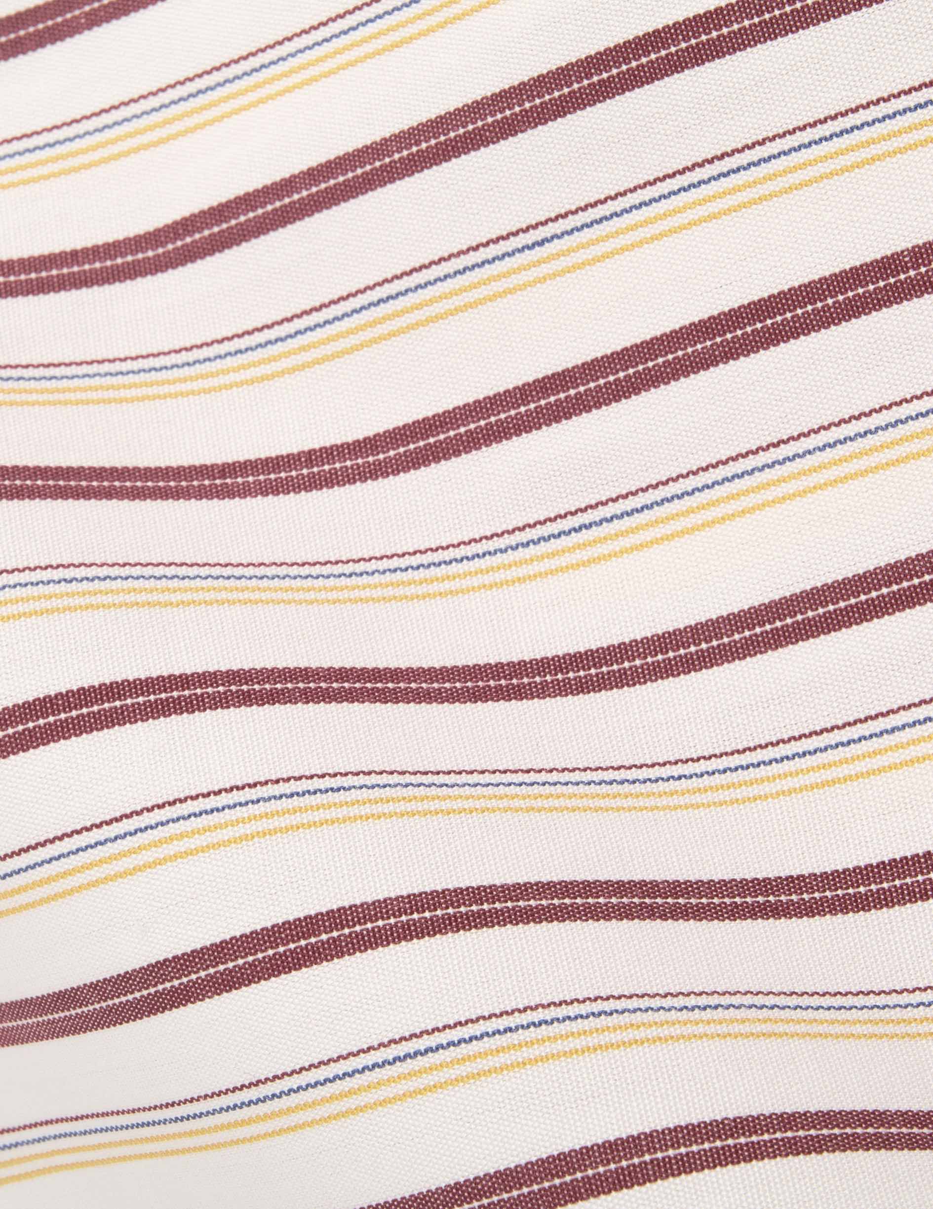 Fitted striped burgundy shirt - Poplin - Thin Collar