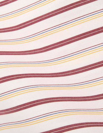 Fitted striped burgundy shirt