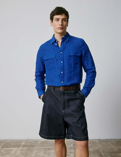 Blue linen Florian shirt