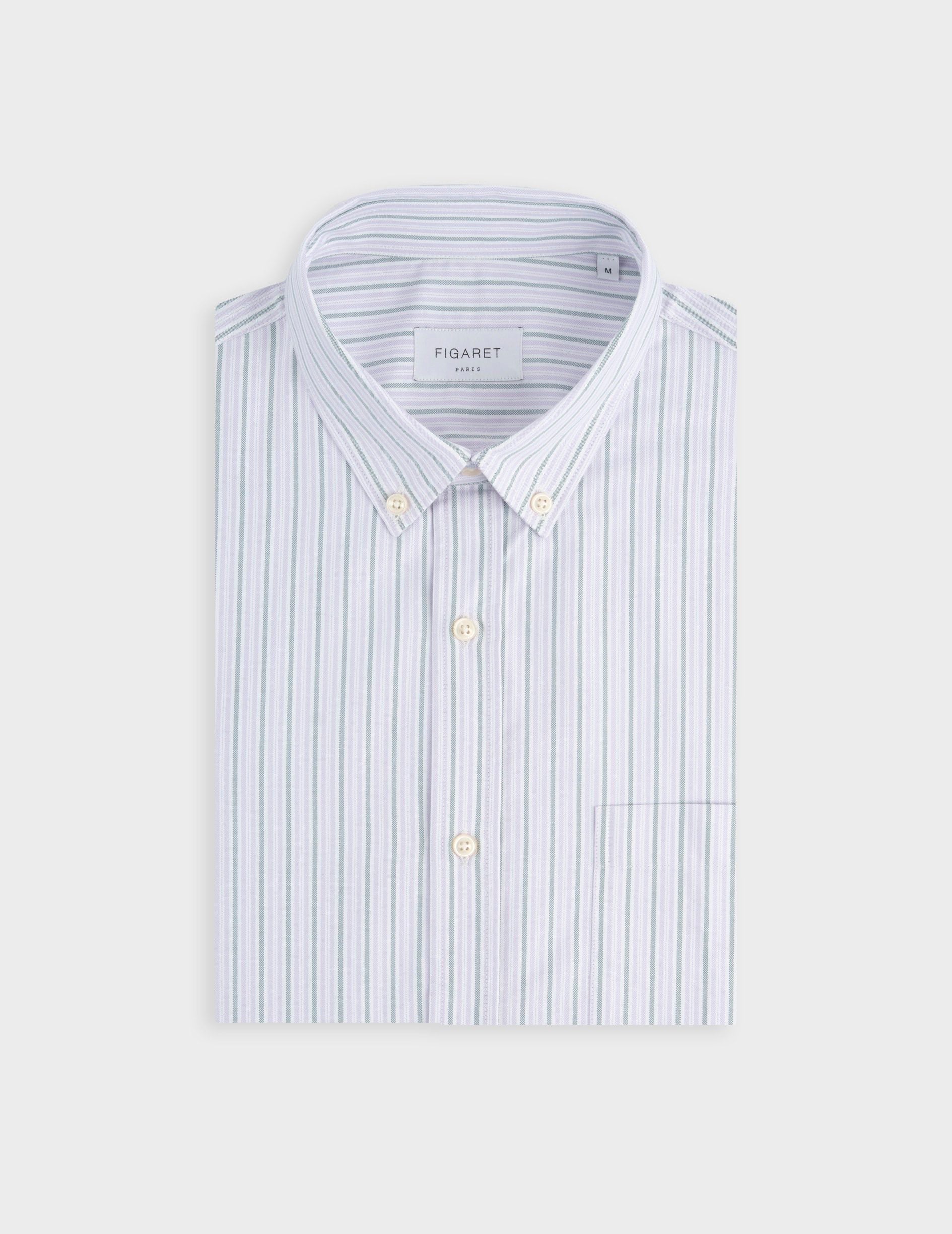 Gabriel Striped purple shirt - Oxford - American Collar