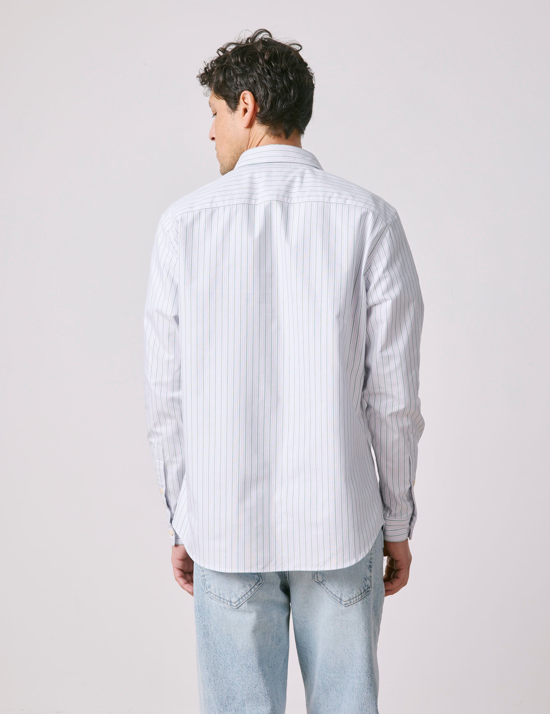 Gabriel Striped purple shirt - Oxford - American Collar