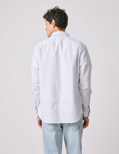 Gabriel Striped purple shirt