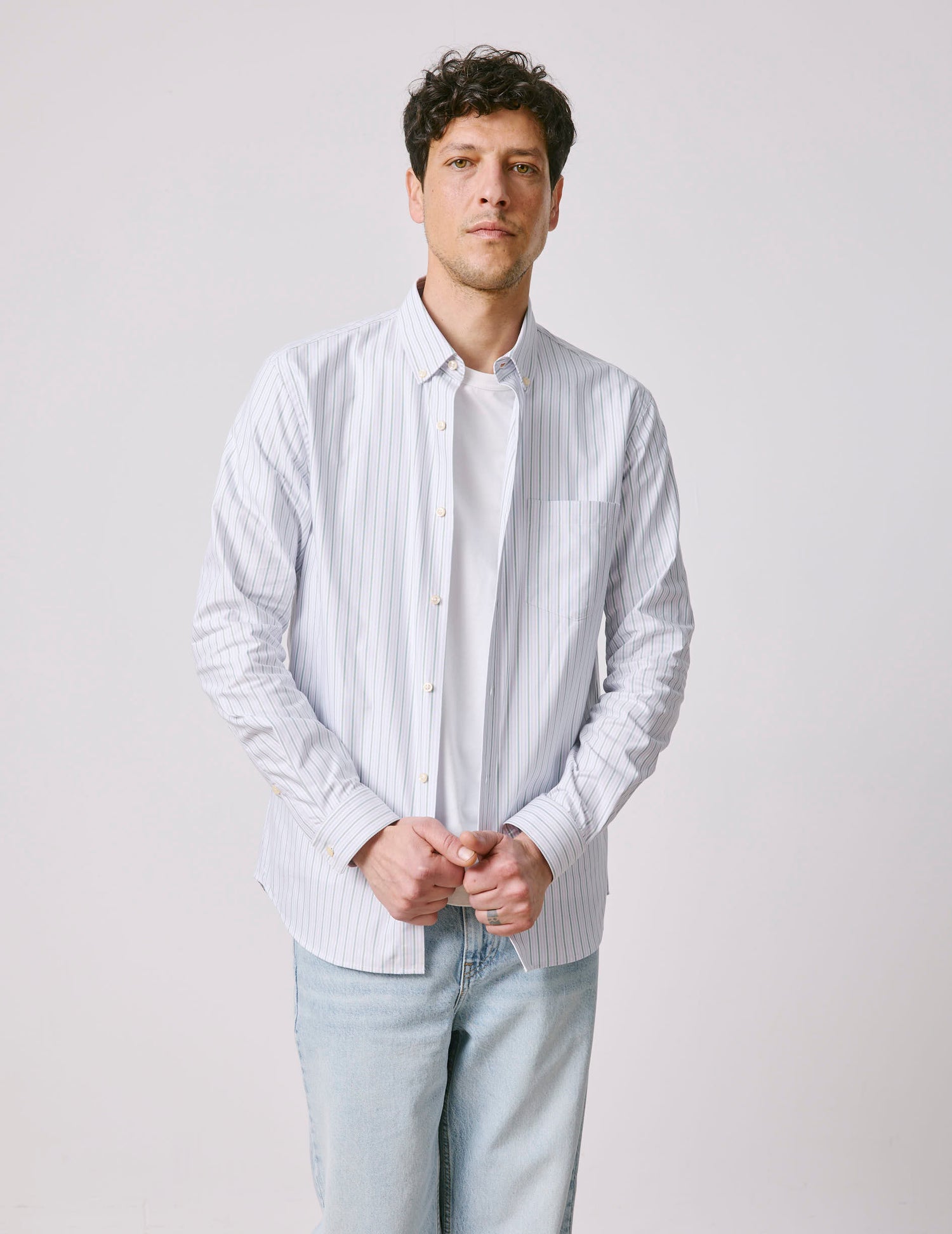 Gabriel Striped purple shirt - Oxford - American Collar#3