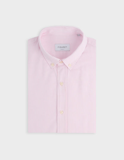 Gaspard Striped pink shirt