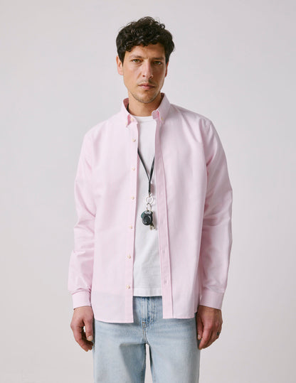 Gaspard Striped pink shirt