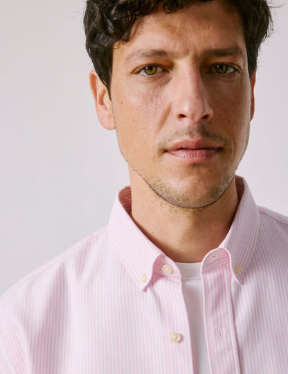 Gaspard Striped pink shirt
