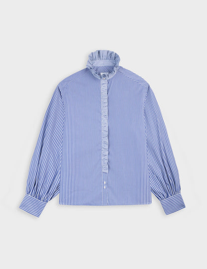 Greta striped blue shirt