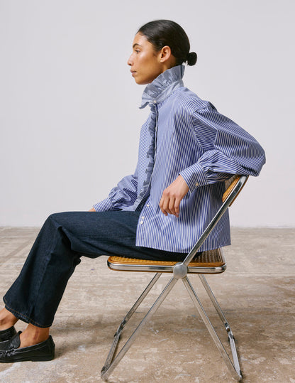 Greta striped blue shirt