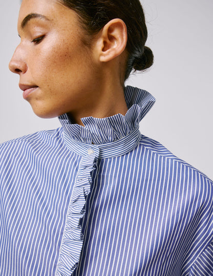 Greta striped blue shirt