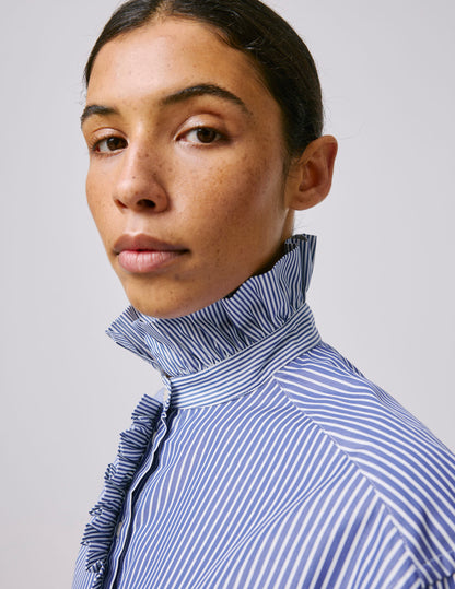 Greta striped blue shirt
