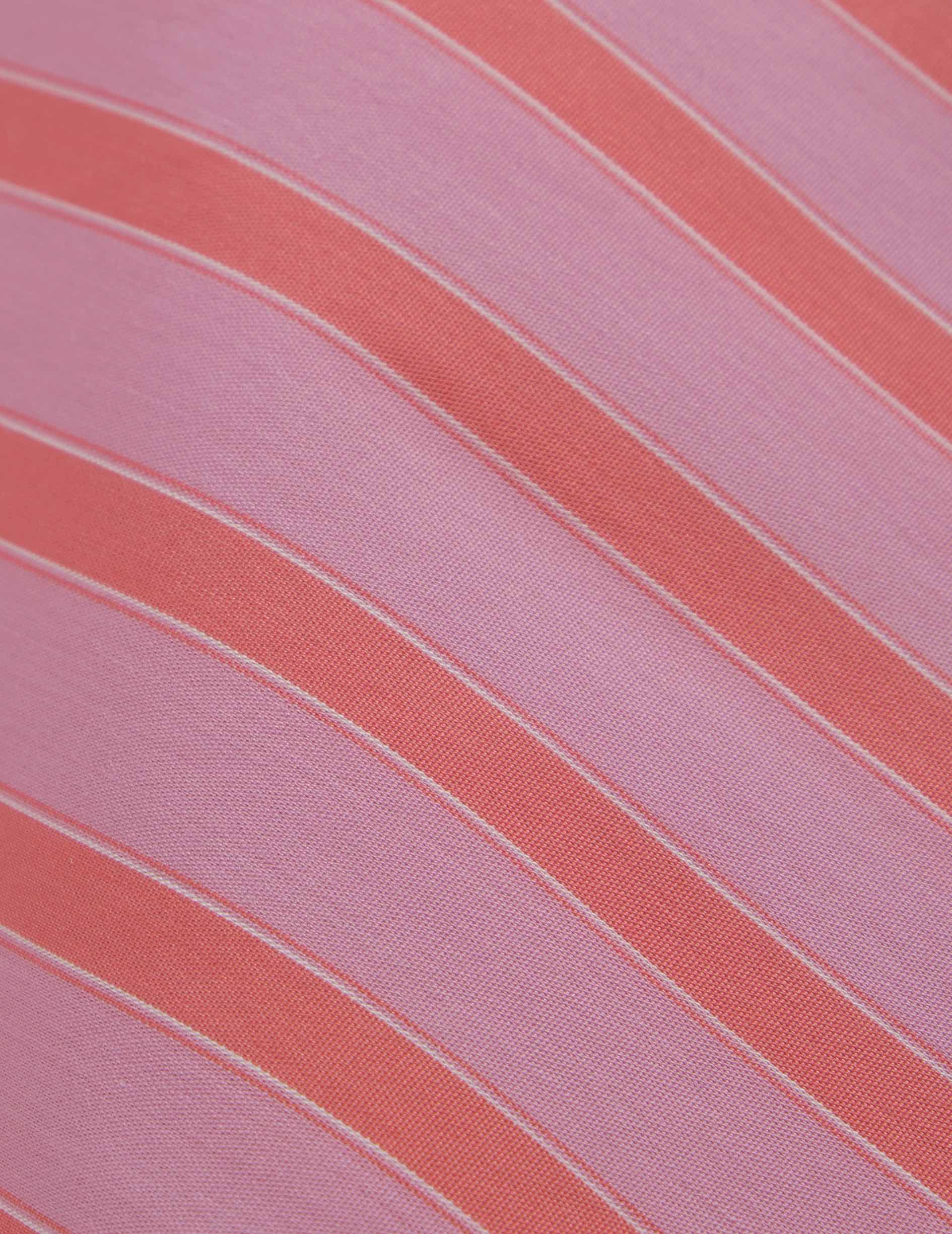 Striped pink Greta shirt - Poplin - Victorian Collar