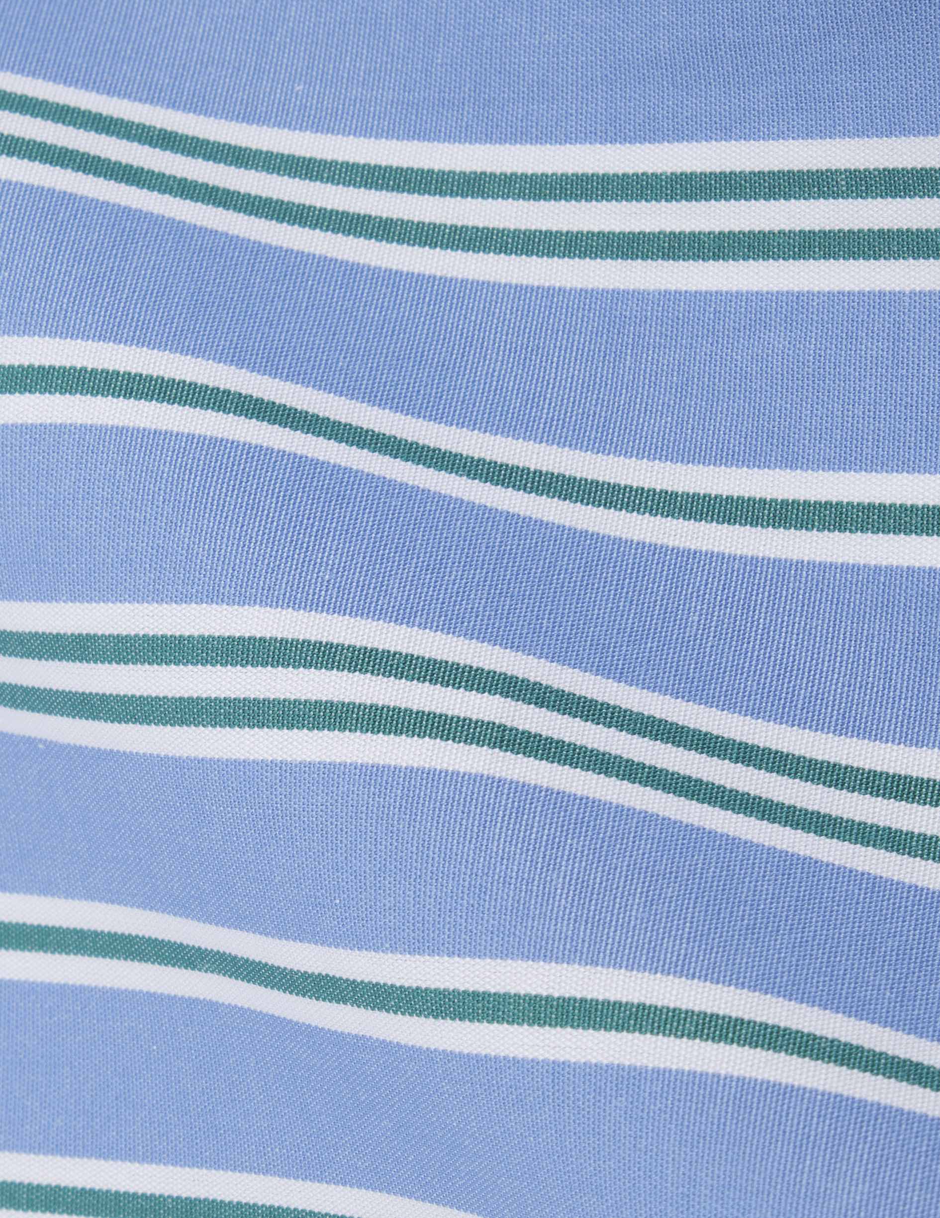 Striped blue Gretie shirt - Poplin - Victorian Collar