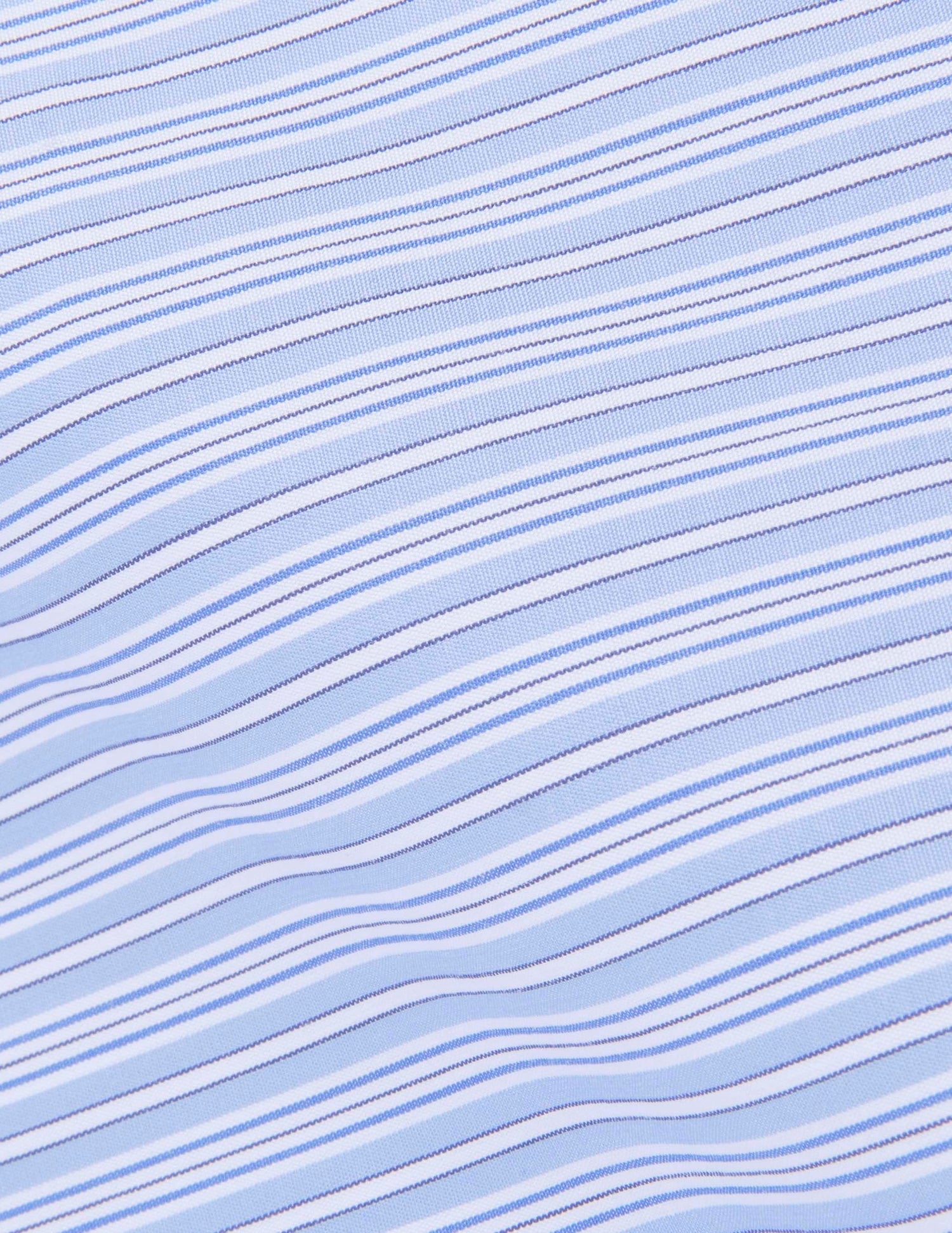 Semi-fitted striped blue shirt  - Poplin - Inverted Collar#6