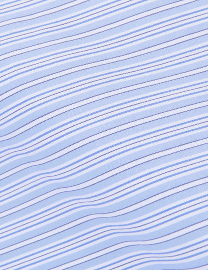 Semi-fitted striped blue shirt 