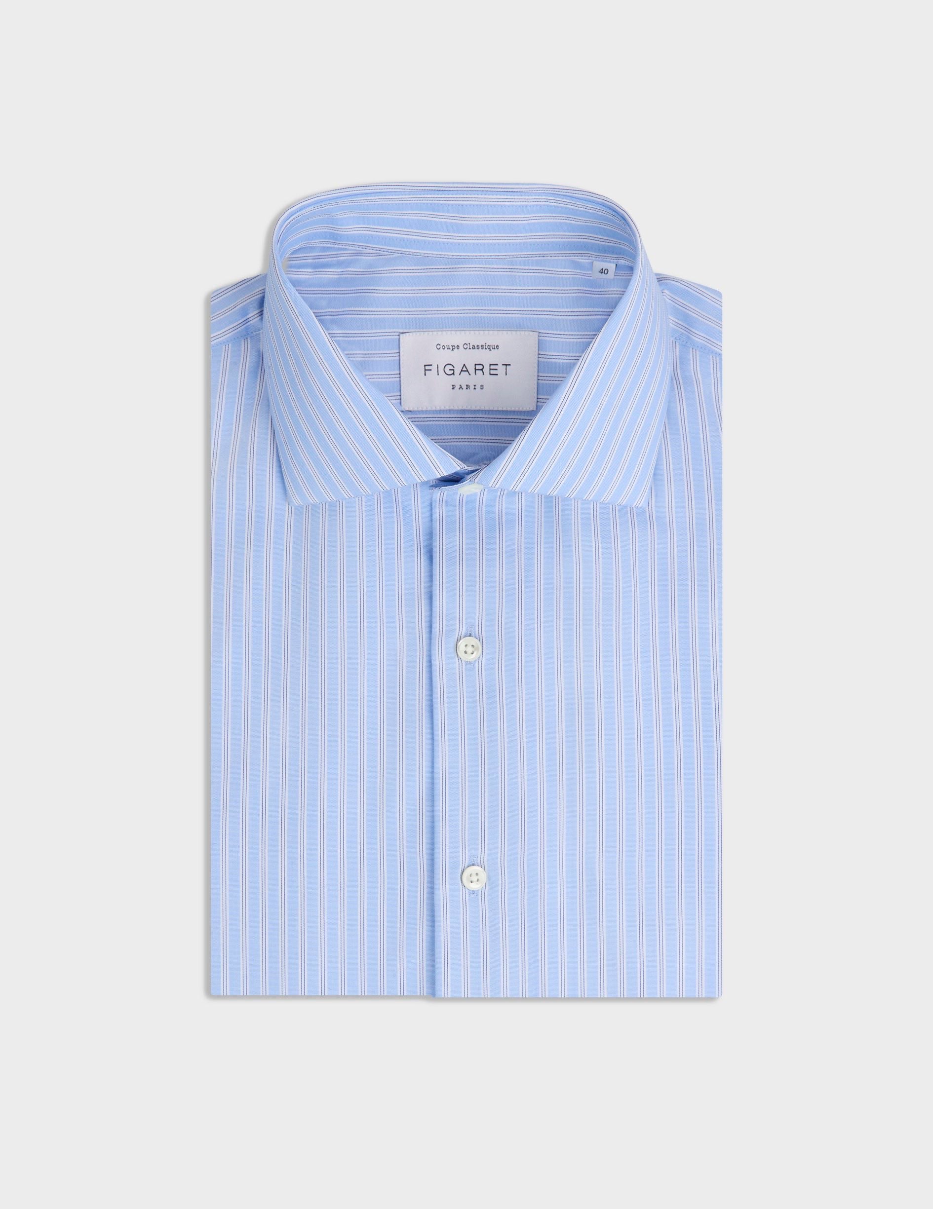 Classic striped blue shirt