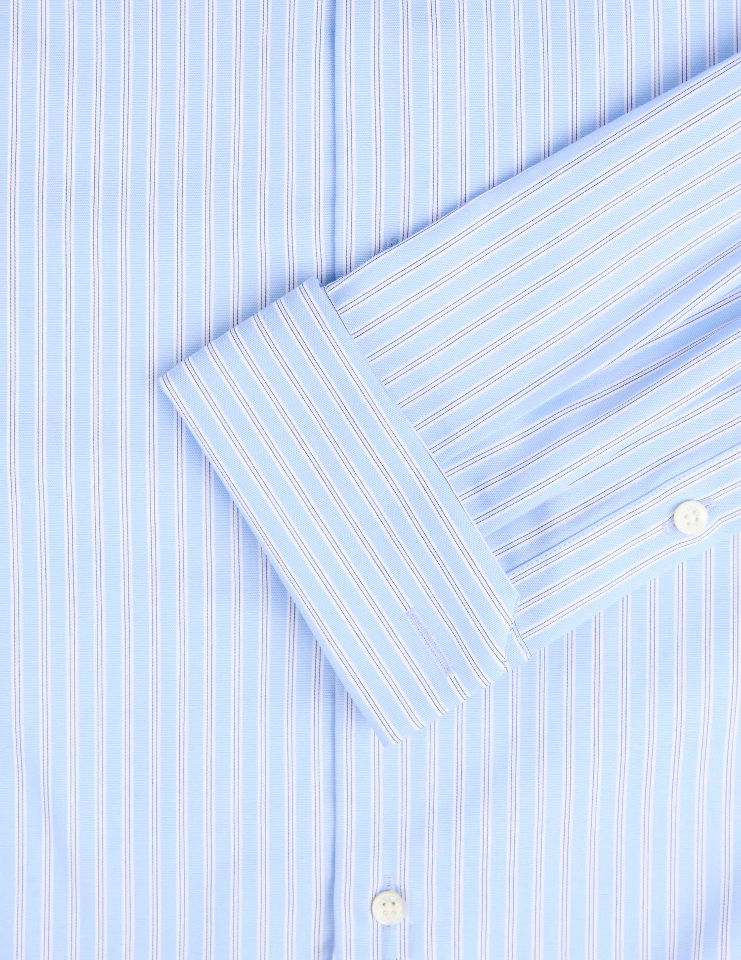 Classic striped blue shirt - pin point - Italian Collar - Musketeers Cuffs#2