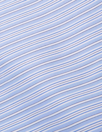 Fitted striped blue shirt