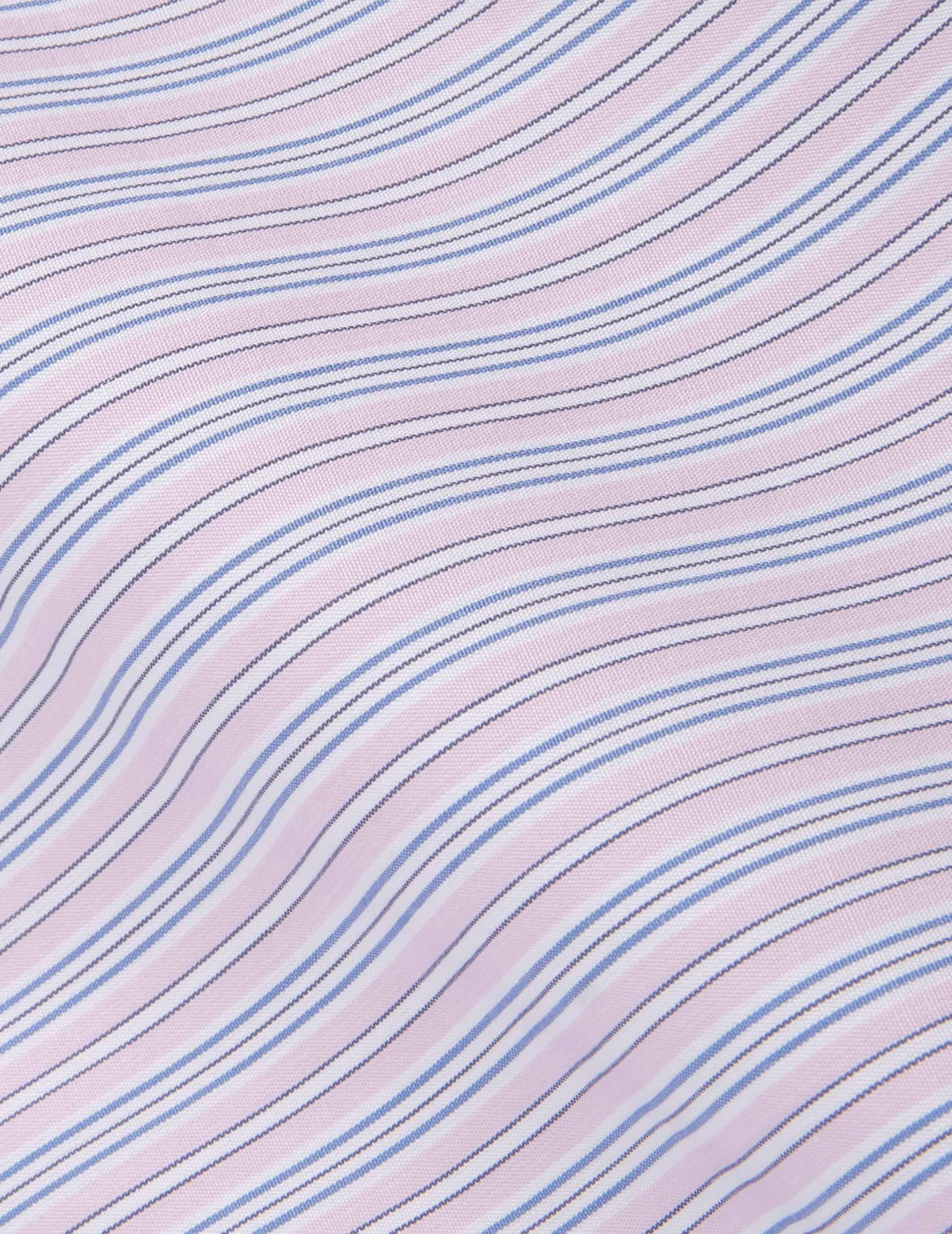 Classic striped pink shirt - Poplin - Italian Collar