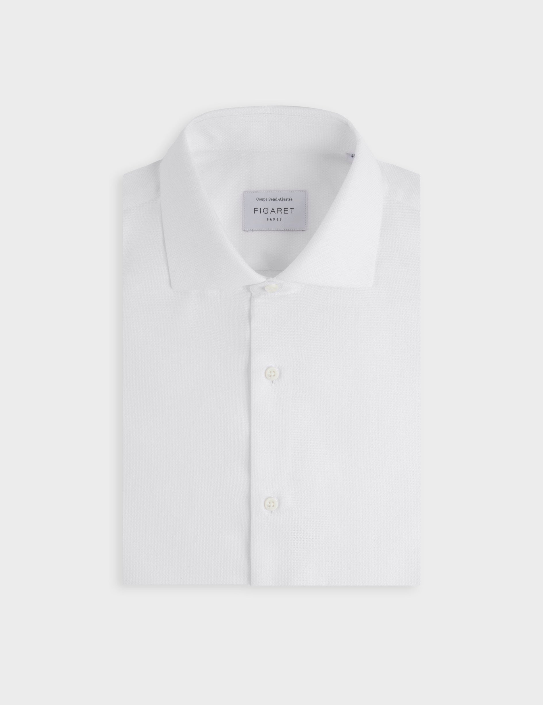 Semi-fitted white shirt