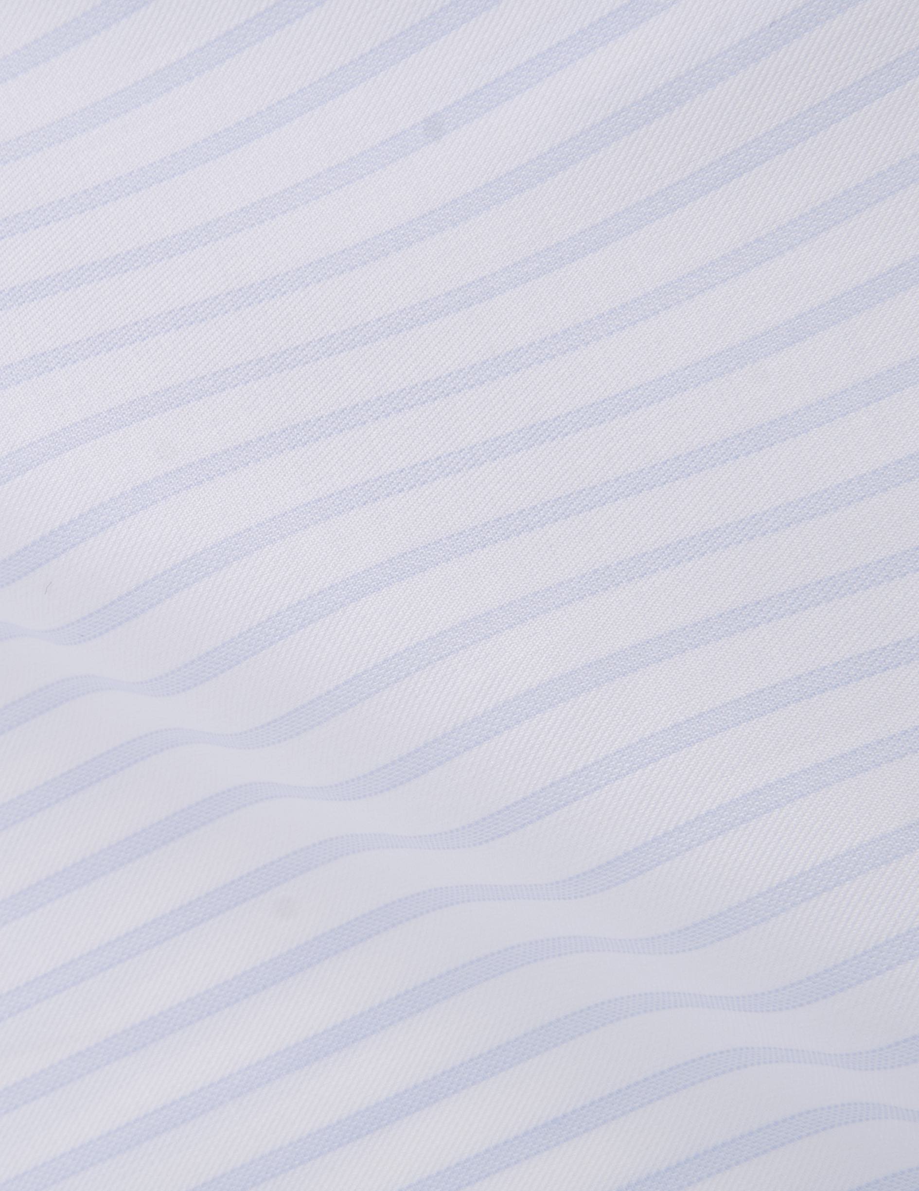 Semi-fitted light blue shirt - Twill - Italian Collar