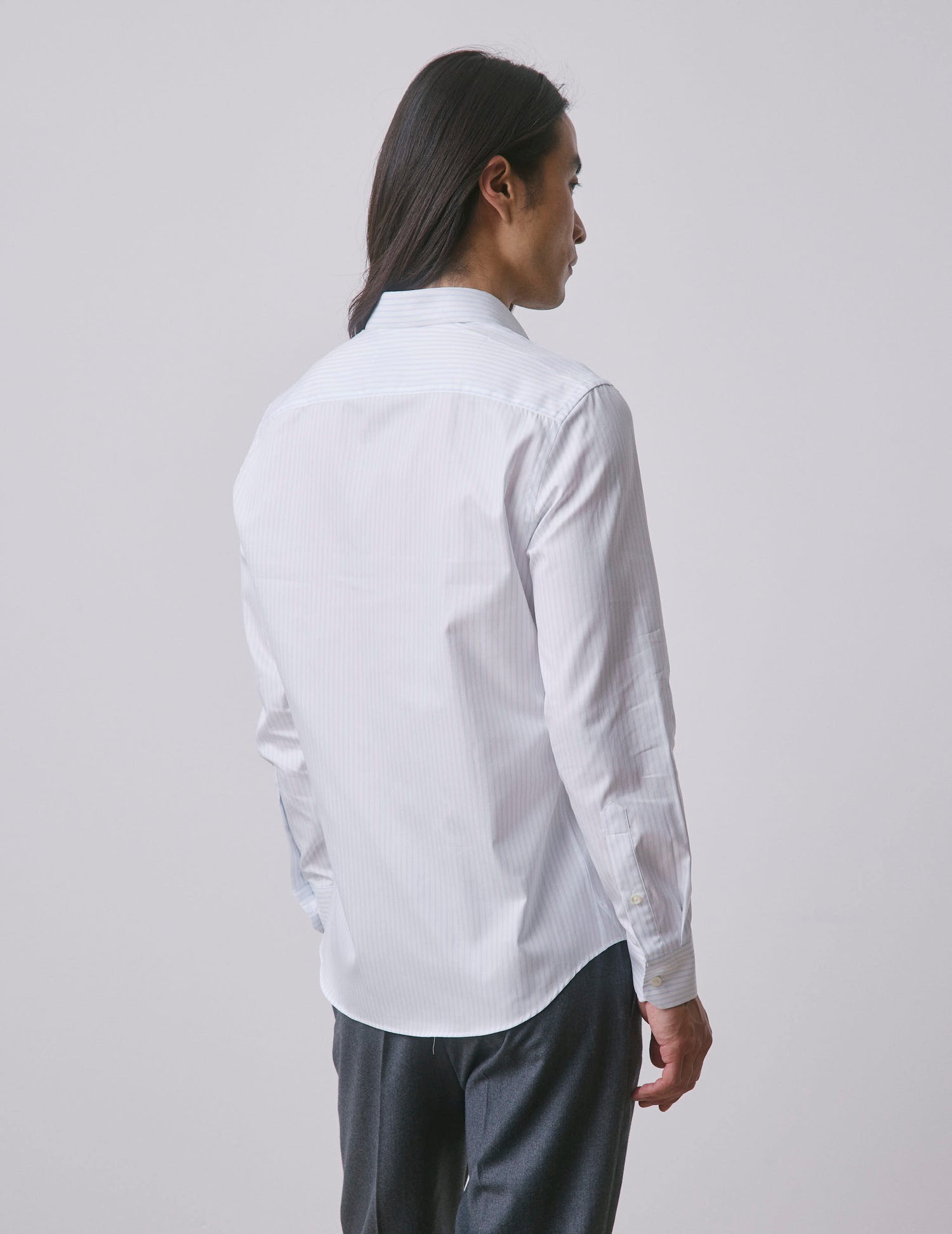 Semi-fitted light blue shirt - Twill - Italian Collar#5