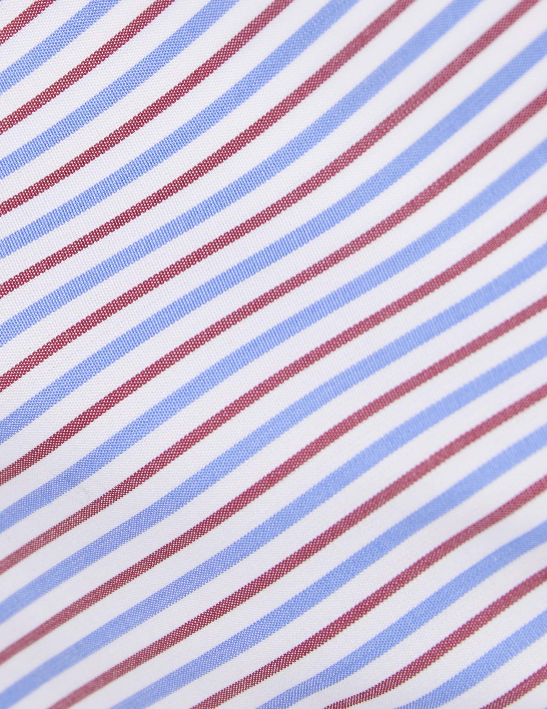 Italian collar travel shirt in striped poplin - Poplin - Italian Collar - Easy-iron