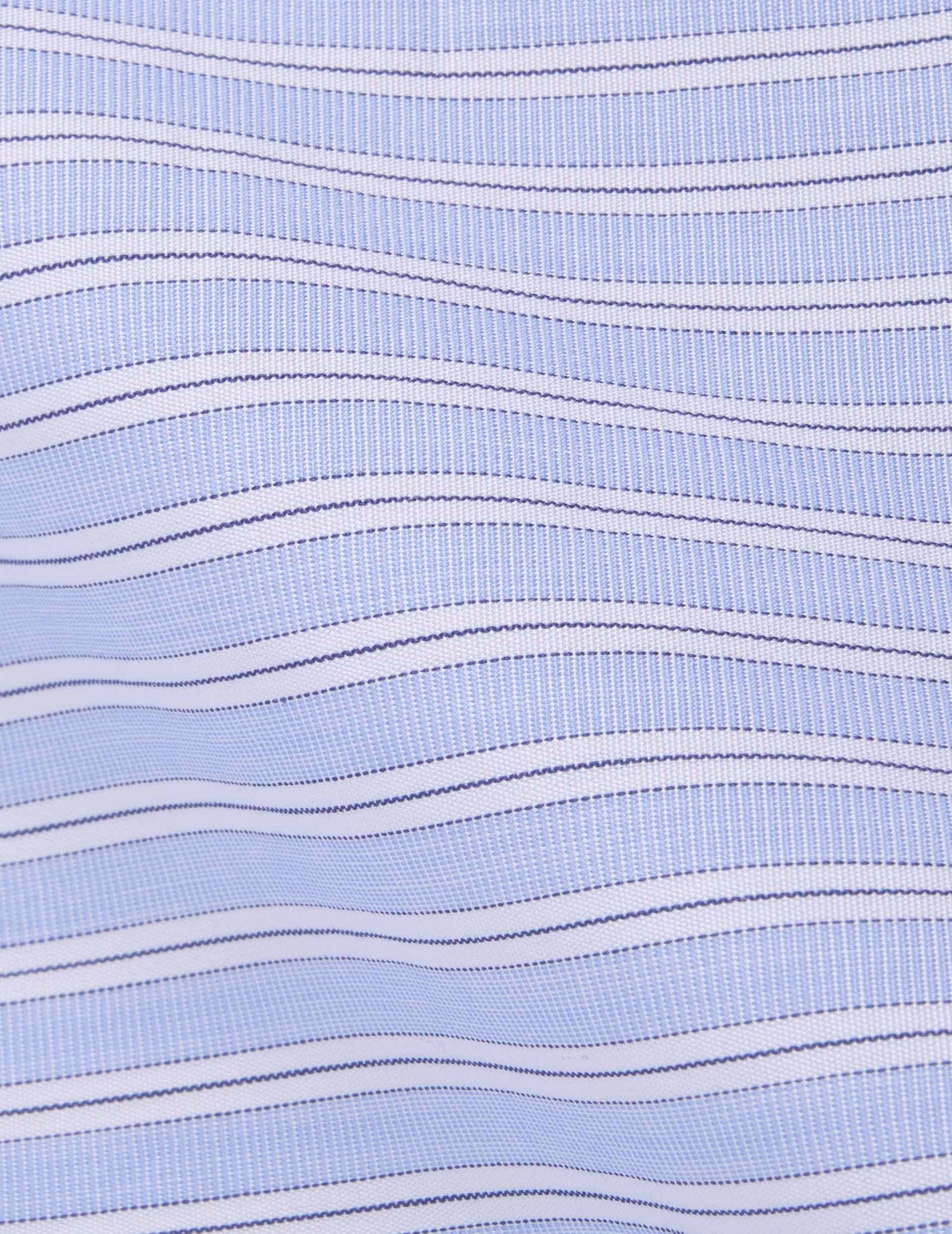 Semi-fitted striped blue Travel shirt - Wire to wire - Italian Collar - Easy-iron#2