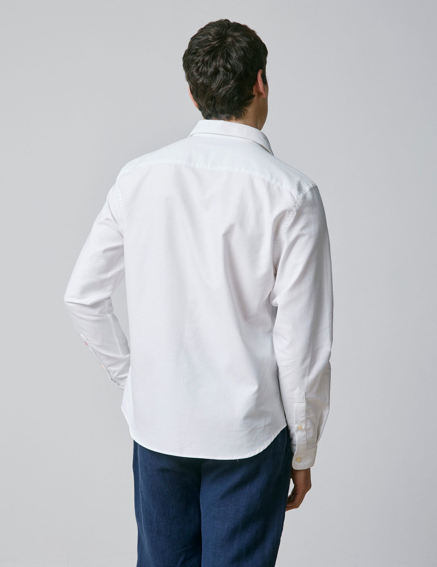 Unisex white “Je t’aime” shirt - Oxford - Figaret Collar#6