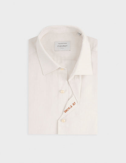 Unisex “Je t’aime” shirt in ecru linen