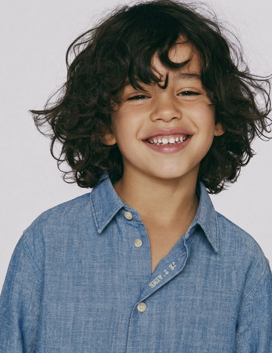 Kid’s blue "Je t'aime" shirt