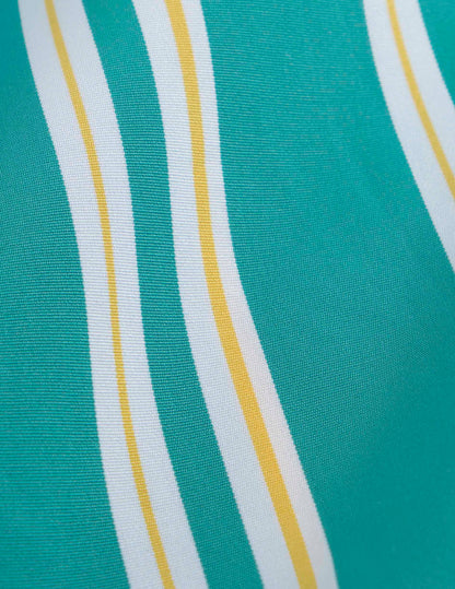 Laeticia striped green poplin pants