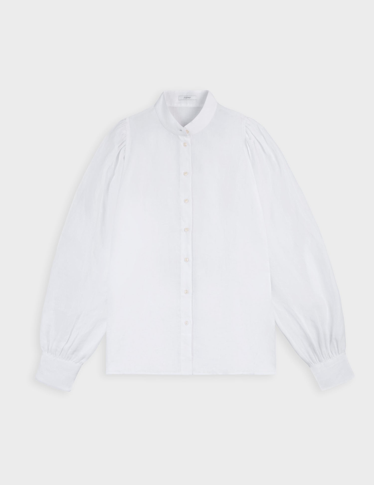 Lanaée white linen shirt - Linen - Officier Collar#5