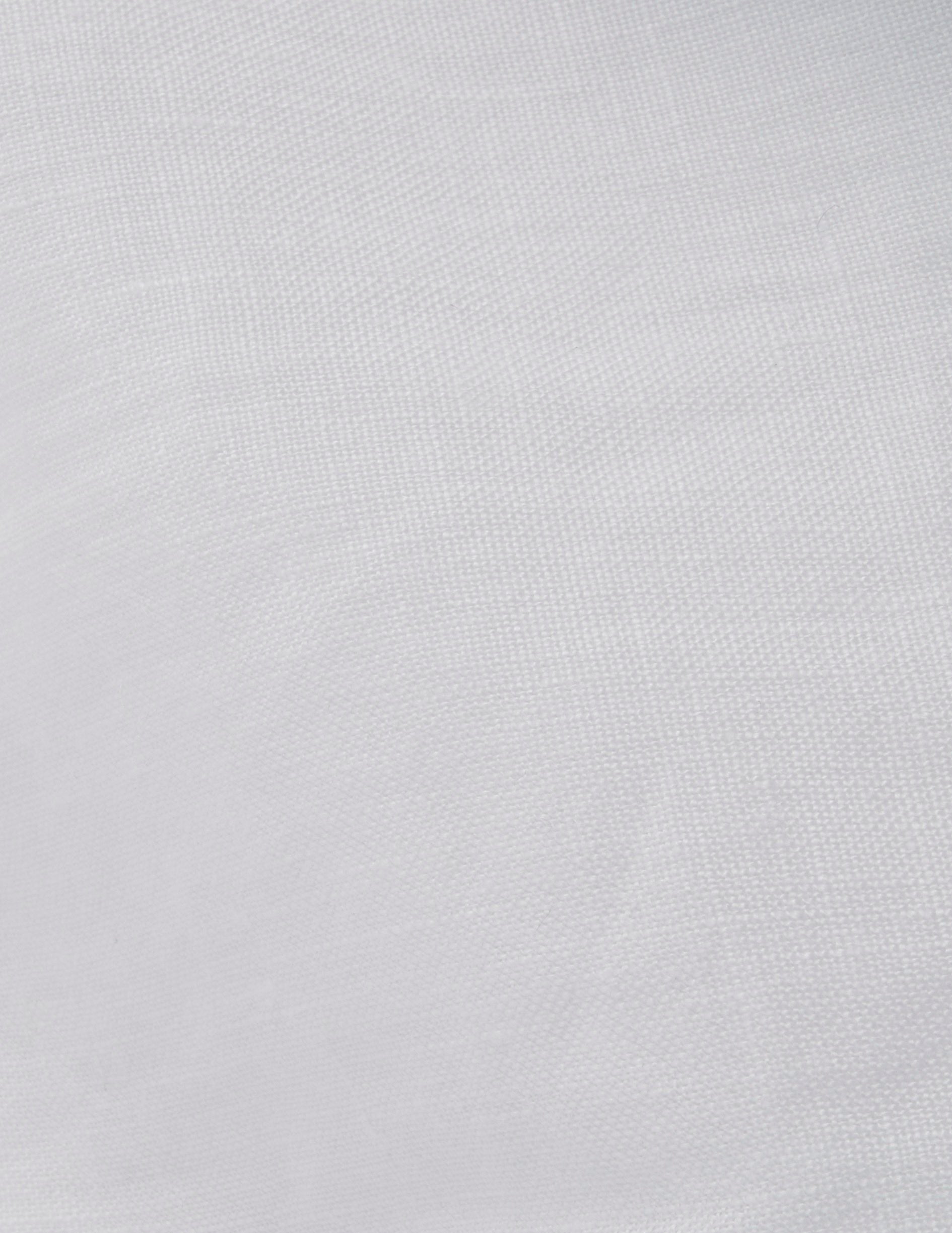 Lanaée white linen shirt - Linen - Officier Collar