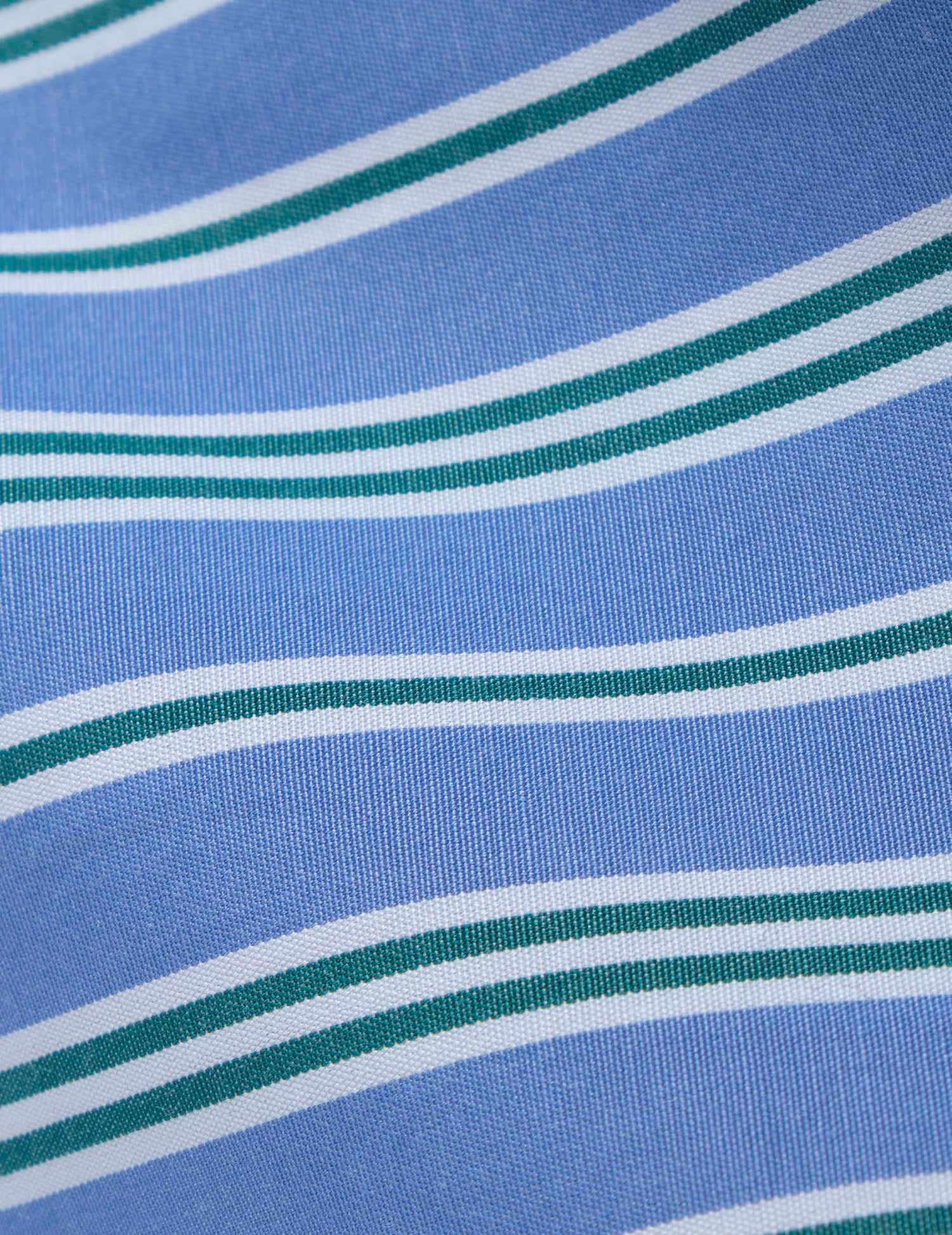 Striped blue Laurine shirt with hidden button placket  - Popeline - Victorien Collar#6