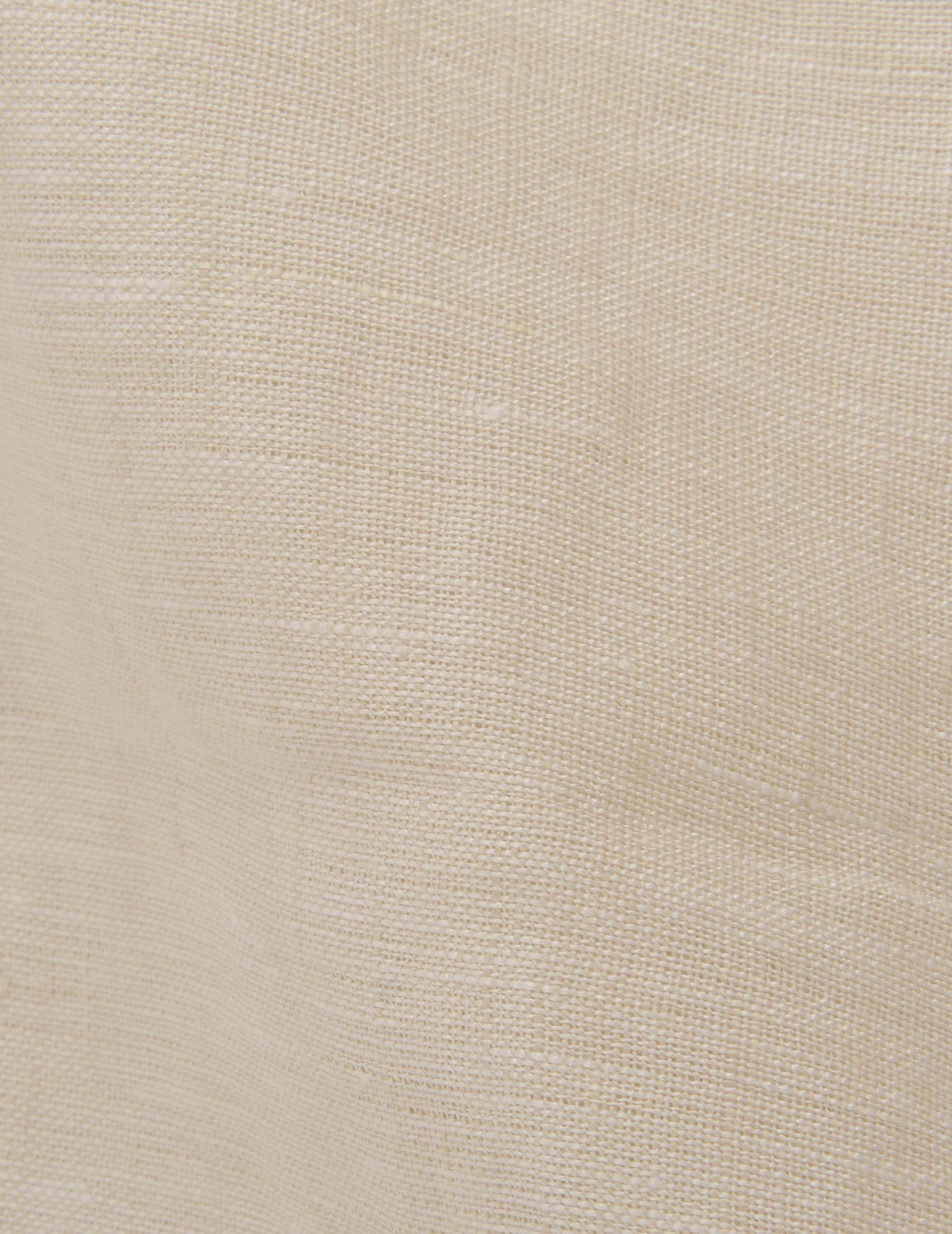 Ecru linen short-sleeved Leon shirt - Lin - Tunisien Collar