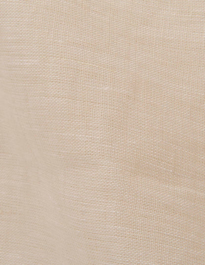 Ecru linen short-sleeved Leon shirt