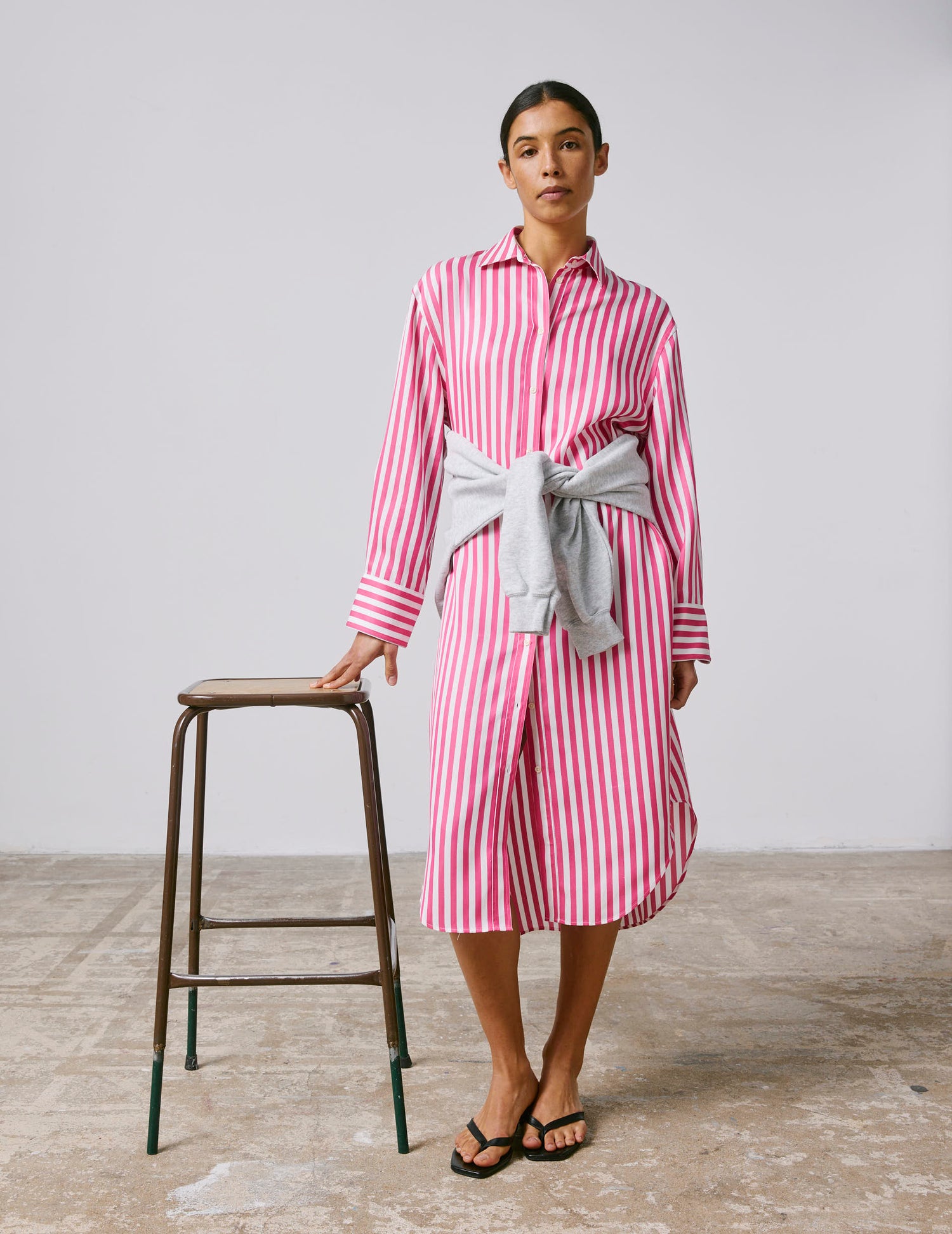 Fuchsia Lina shirt dress 