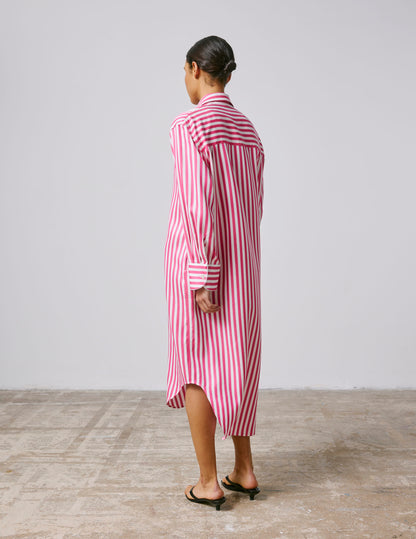 Fuchsia Lina shirt dress 