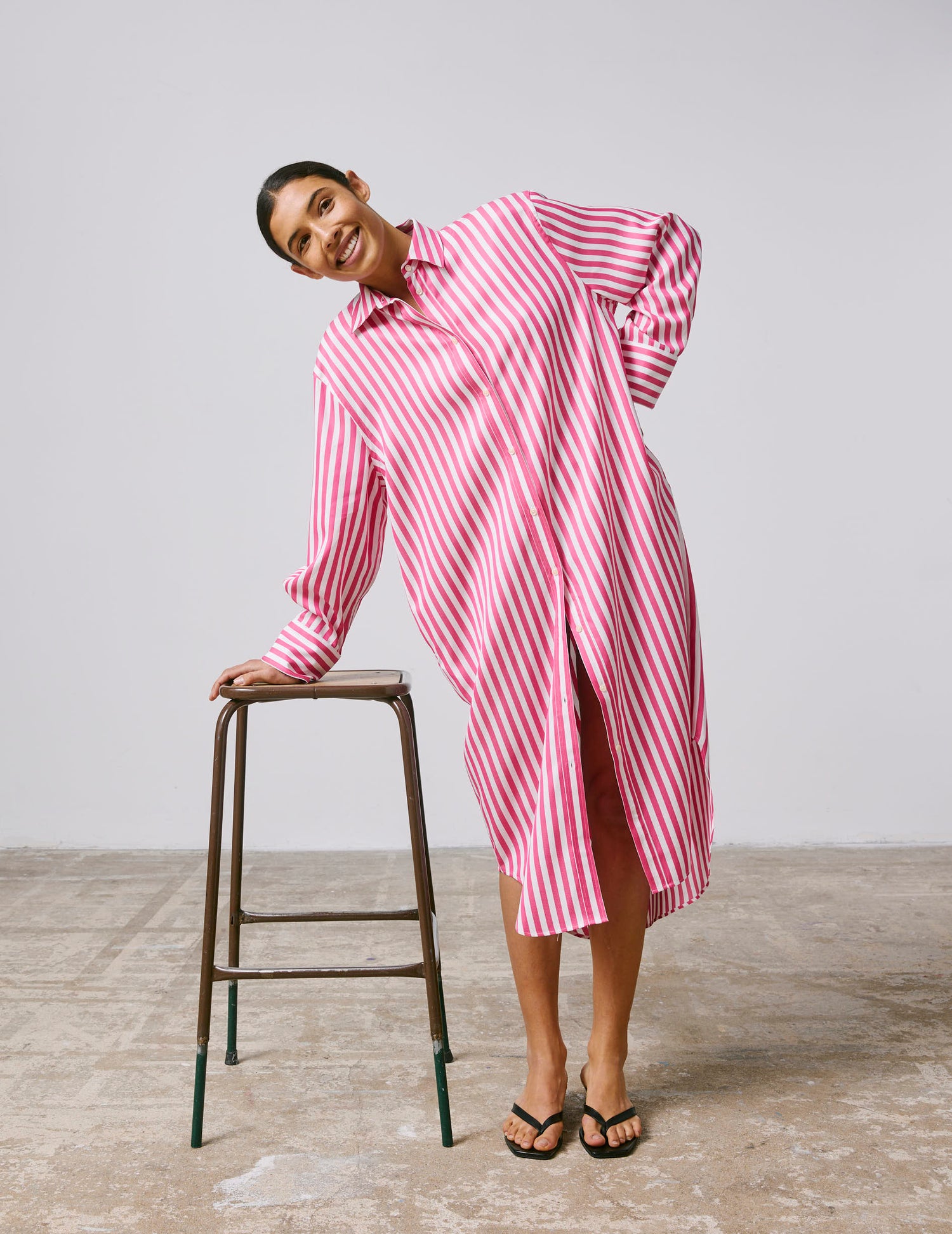 Fuchsia Lina shirt dress 