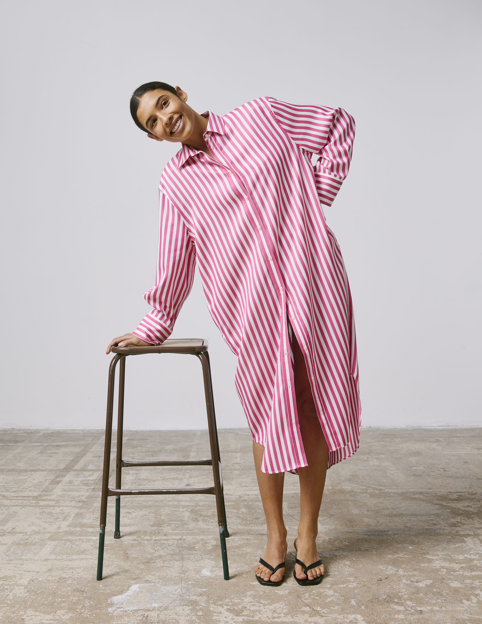 Fuchsia Lina shirt dress 