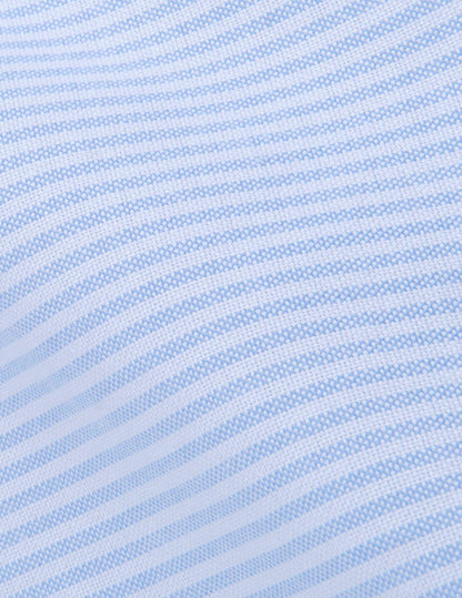 Logan Striped light blue popover shirt