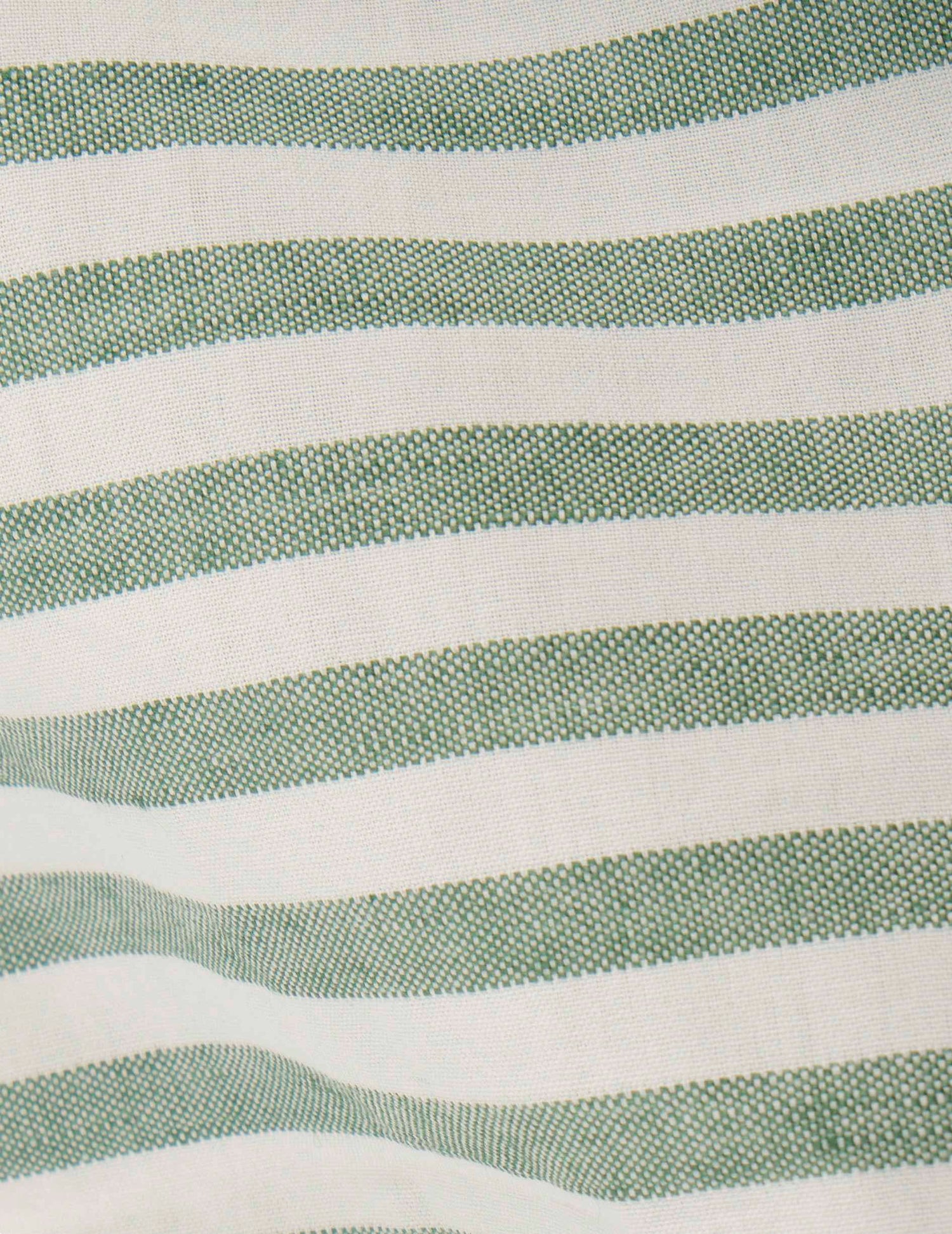 Striped green cotton and linen Louis pajama